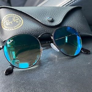 Ray-band Round black and blue sunglasses